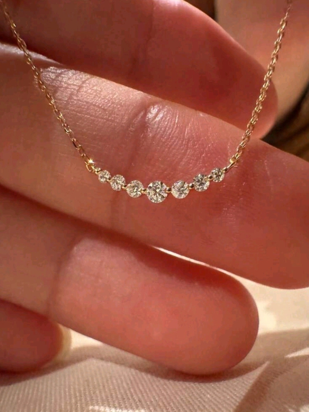 Elegant Gold Bar Necklace with Crystal Accents